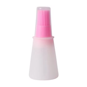 1pc 2.2oz Brand Silicone BBQ Oil Bottle Brush With Flat-Bottom Design; Perfect For Barbecue; Cooking And Baking - Heat-Resistant; Easy To Clean A (Color: Pink)